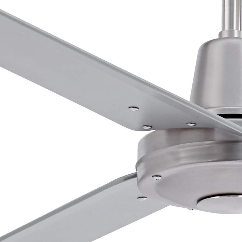 Image 3 52 inch Plaza DC Brushed Nickel Damp Rated Ceiling Fan with Remote more views