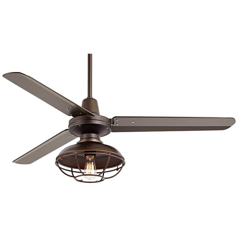 Image 2 52 inch Plaza DC Franklin Park Bronze Damp LED Ceiling Fan with Remote