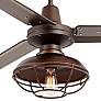52" Plaza DC Franklin Park Bronze Damp LED Ceiling Fan with Remote