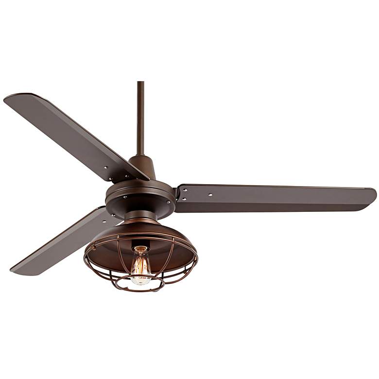 Image 5 52" Plaza DC Franklin Park Bronze Damp LED Ceiling Fan with Remote more views