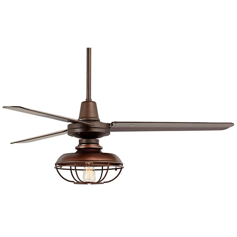 Image 6 52 inch Plaza DC Franklin Park Bronze Damp LED Ceiling Fan with Remote more views