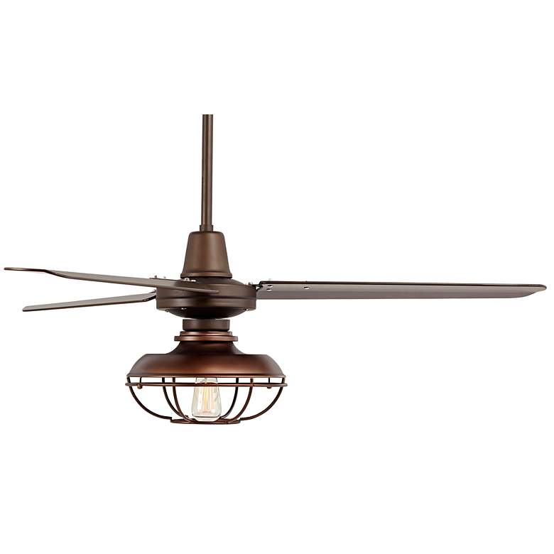 Image 7 52 inch Plaza DC Franklin Park Bronze Damp LED Ceiling Fan with Remote more views
