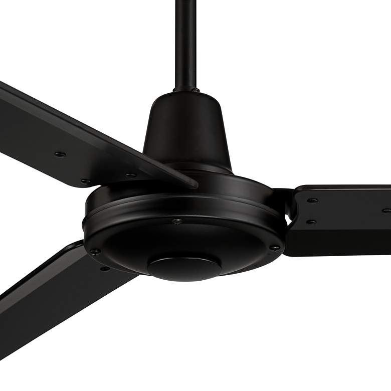 Image 3 52 inch Plaza DC Matte Black Finish Damp Rated Ceiling Fan with Remote more views