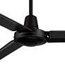 52" Plaza DC Matte Black Finish Damp Rated Ceiling Fan with Remote