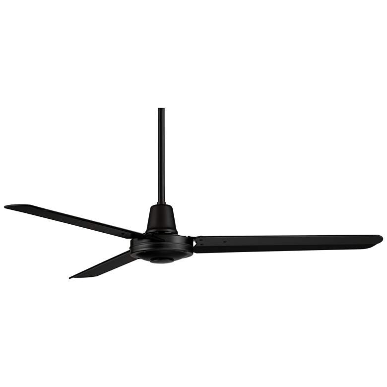 Image 5 52" Plaza DC Matte Black Finish Damp Rated Ceiling Fan with Remote more views