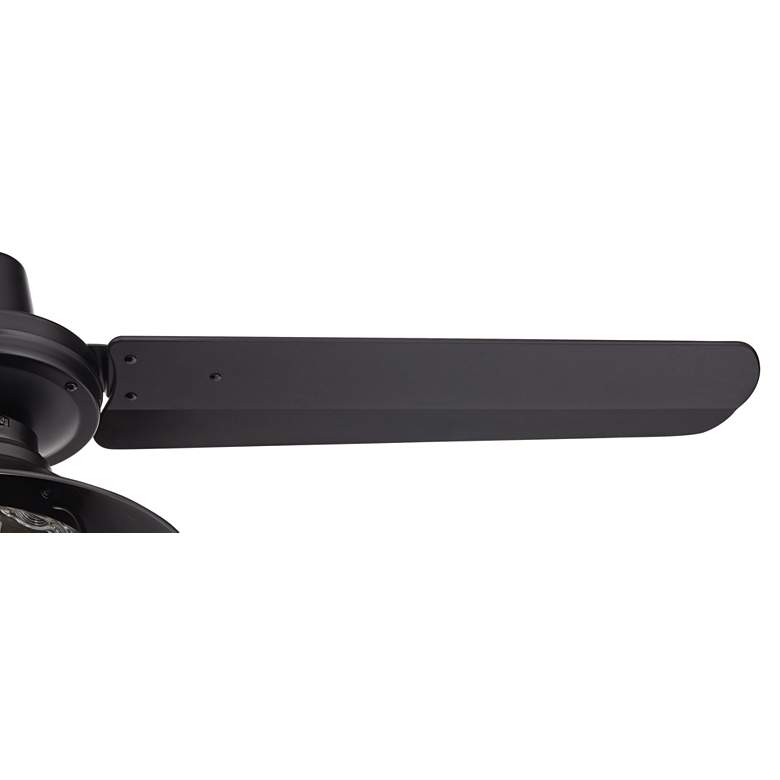 Image 4 52" Plaza DC Matte Black Finish Damp Rated LED Ceiling Fan more views