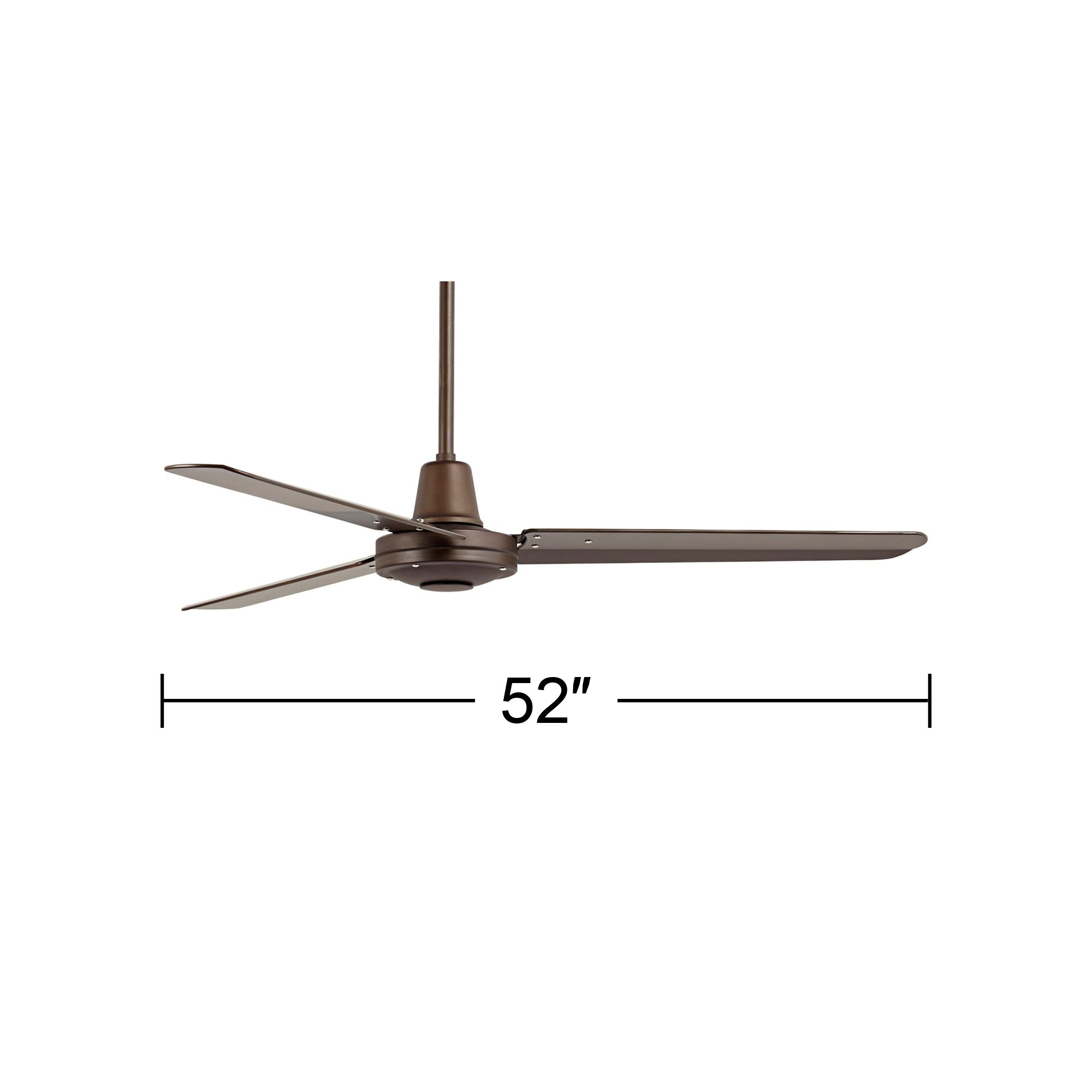 52" Plaza DC Oil-Rubbed Bronze Damp Rated Ceiling Fan with Remote