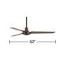 52" Plaza DC Oil-Rubbed Bronze Damp Rated Ceiling Fan with Remote