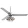 52" Plaza Franklin Park Brushed Nickel Damp Ceiling Fan