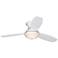 52" Possini Euro Encore White Hugger LED Ceiling Fan