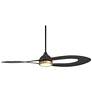 3_52" Possini Euro Obi Matte Black CCT LED Damp Ceiling Fan with Remote