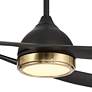 4_52" Possini Euro Obi Matte Black CCT LED Damp Ceiling Fan with Remote more views