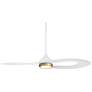 4_52" Possini Euro Obi Matte White CCT LED Damp Ceiling Fan with Remote