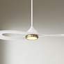 3_52" Possini Euro Obi Matte White CCT LED Damp Ceiling Fan with Remote