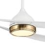 5_52" Possini Euro Obi Matte White CCT LED Damp Ceiling Fan with Remote more views