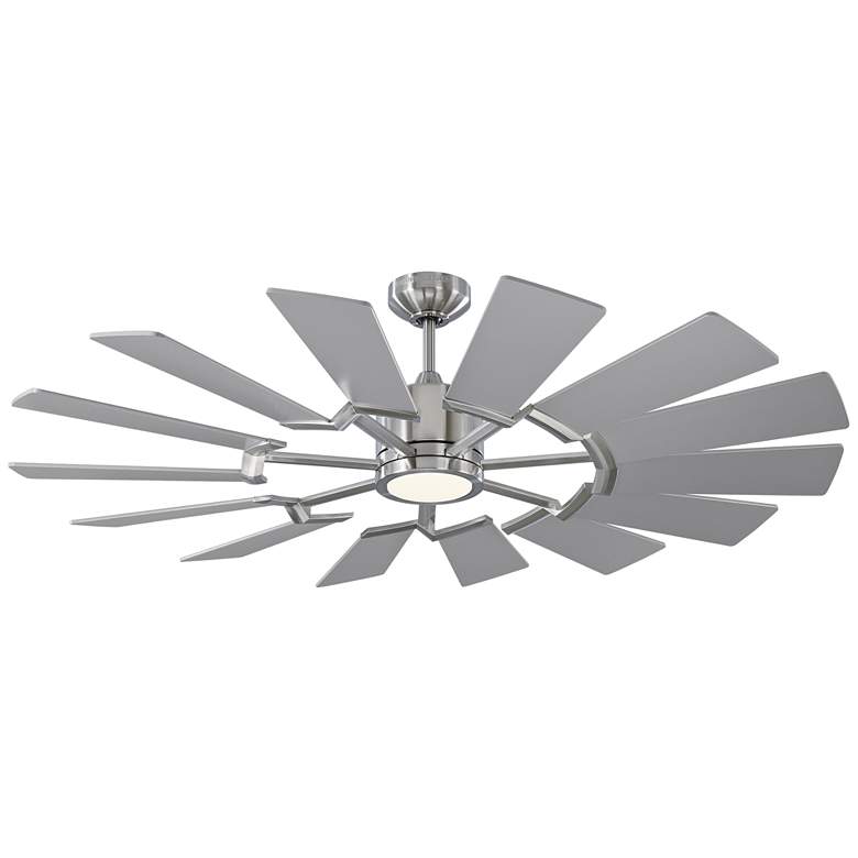 Image 2 52 inch Prairie II Brushed Steel LED Ceiling Fan with Remote