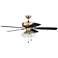 52" Pro Plus Satin Brass and Black Walnut Ceiling Fan