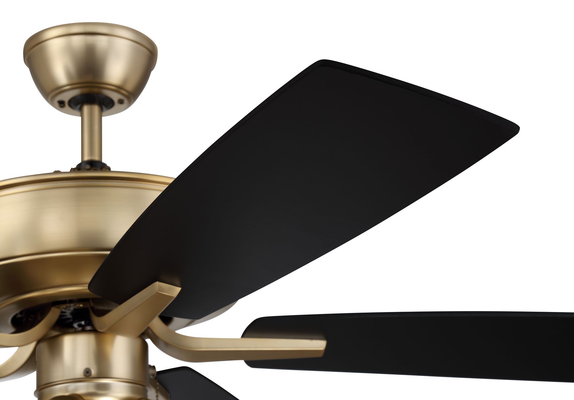 Image 6 52" Pro Plus Satin Brass and Black Walnut Ceiling Fan more views