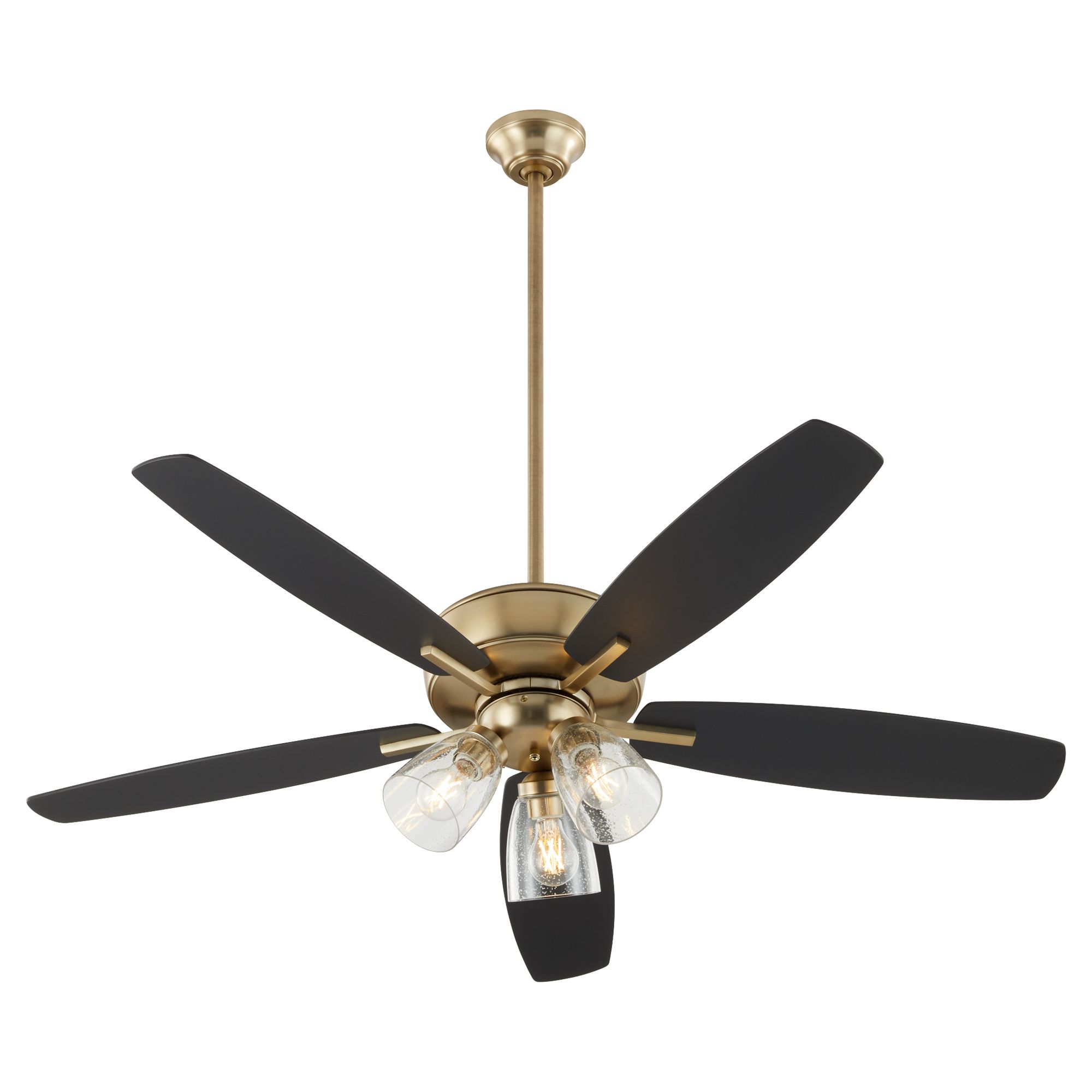 Image 3 52" Quorum Breeze Aged Brass 3-Light LED Ceiling Fan more views