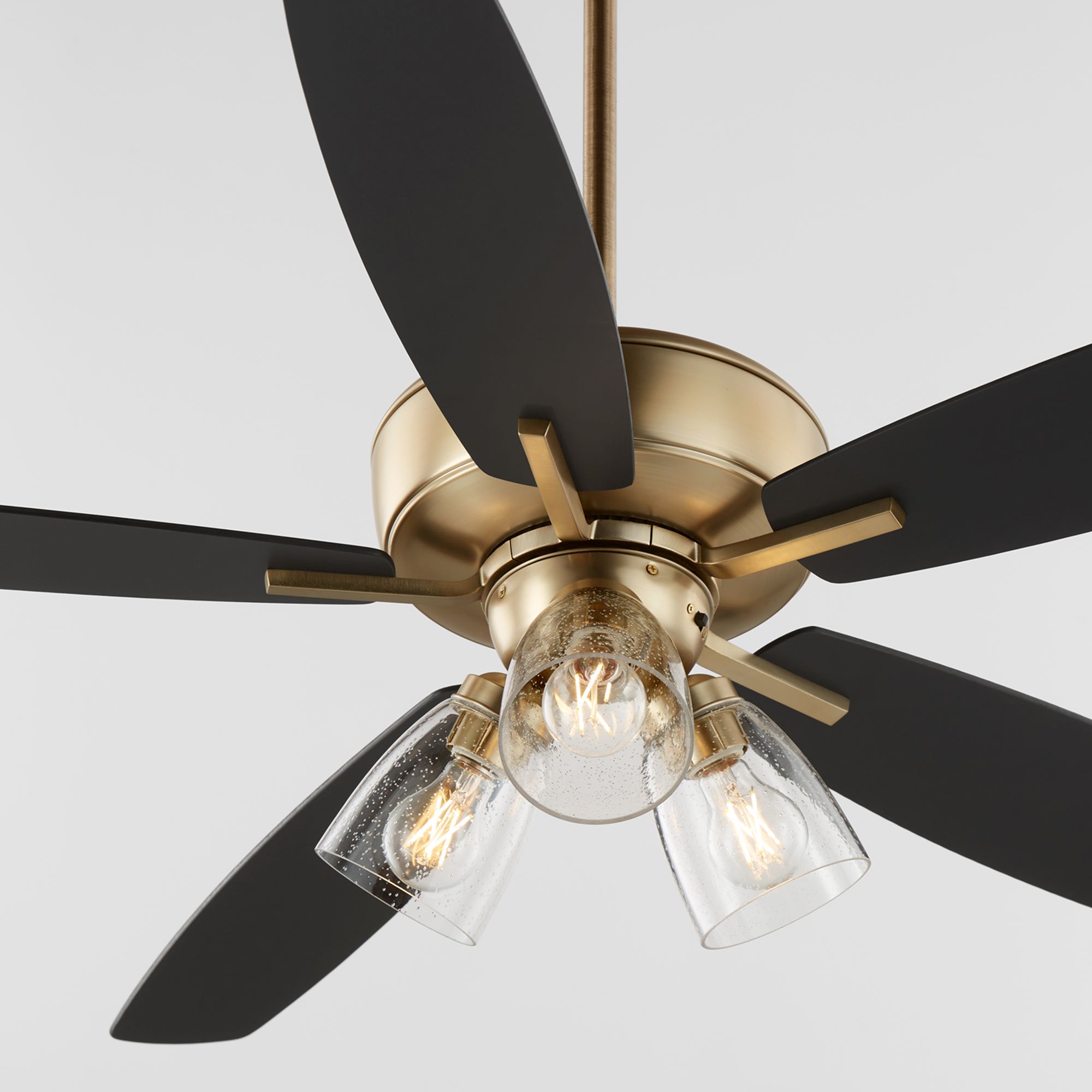 Image 5 52" Quorum Breeze Aged Brass 3-Light LED Ceiling Fan more views