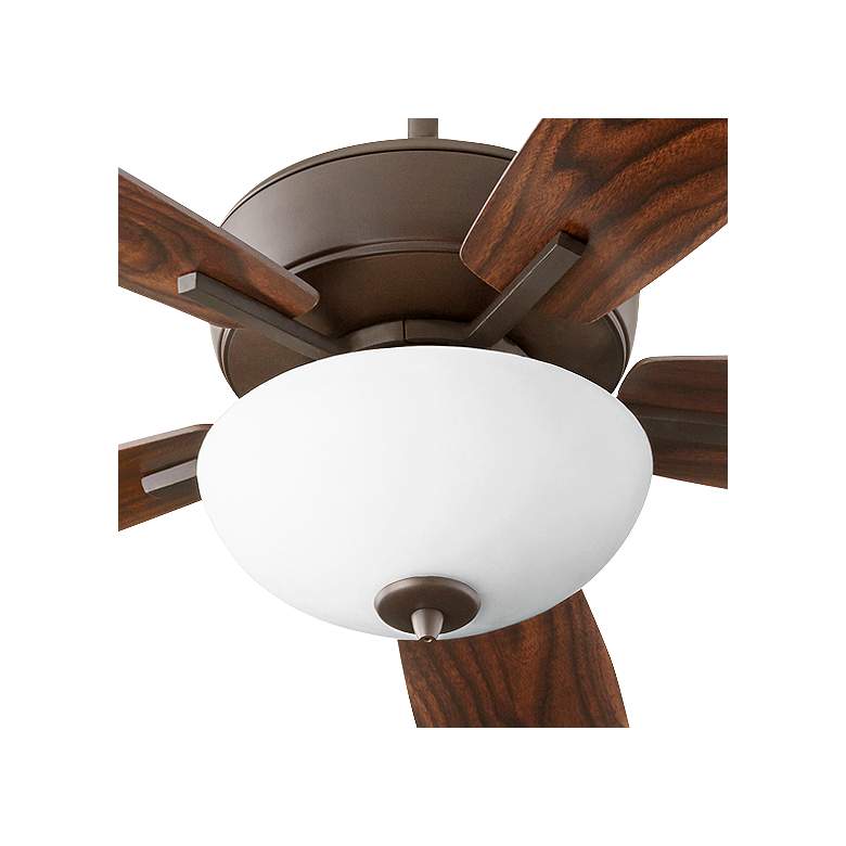 Image 3 52" Quorum Breeze Bowl Oiled Bronze LED Pull Chain Ceiling Fan more views
