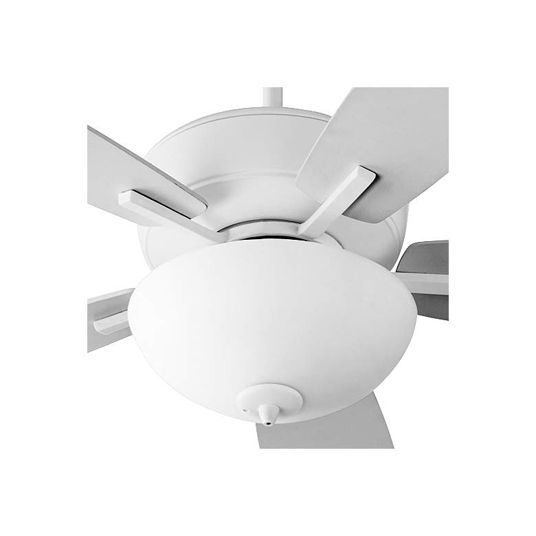 Image 3 52 inch Quorum Breeze Bowl Studio White LED Ceiling Fan with Pull Chain more views