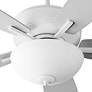 52" Quorum Breeze Bowl Studio White LED Ceiling Fan with Pull Chain
