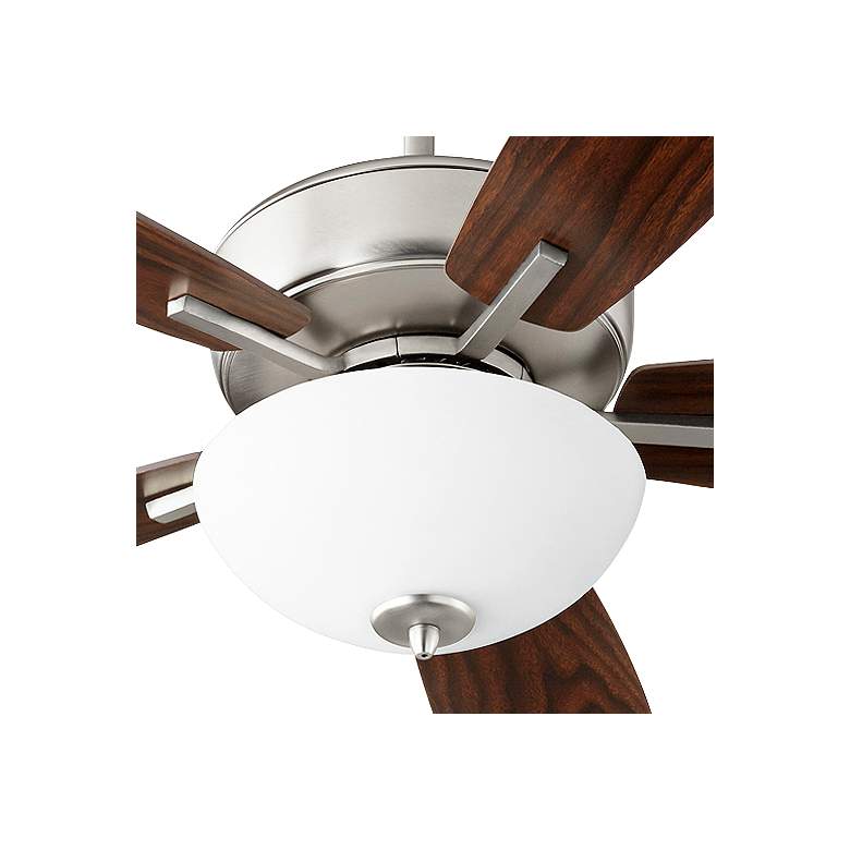 Image 3 52" Quorum Breeze Satin Nickel LED Ceiling Fan with Pull Chain more views