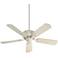 52" Quorum Chateaux Antique White Pull Chain Ceiling Fan