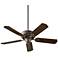 52" Quorum Chateaux Oiled Bronze Ceiling Fan with Pull Chain
