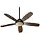52" Quorum Colton Oiled Bronze 5-Blade Ceiling Fan with Wall Control