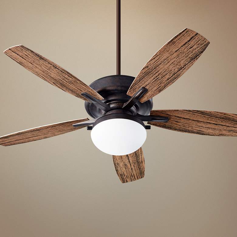 Image 1 52 inch Quorum Eden Toasted Sienna LED Patio Ceiling Fan