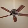 52" Quorum Empress Oiled Bronze Traditional Pull Chain Ceiling Fan