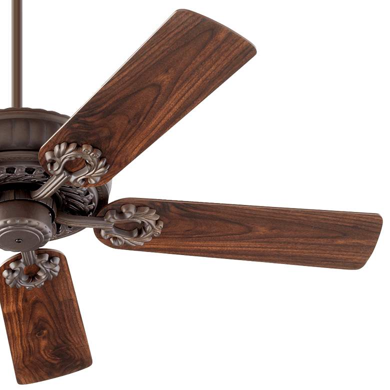 Image 3 52" Quorum Empress Oiled Bronze Traditional Pull Chain Ceiling Fan more views