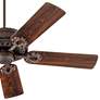 52" Quorum Empress Oiled Bronze Traditional Pull Chain Ceiling Fan