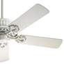 52" Quorum Empress Studio White Ceiling Fan with Pull Chain