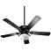 52" Quorum Estate Matte Black Outdoor Patio Pull Chain Ceiling Fan