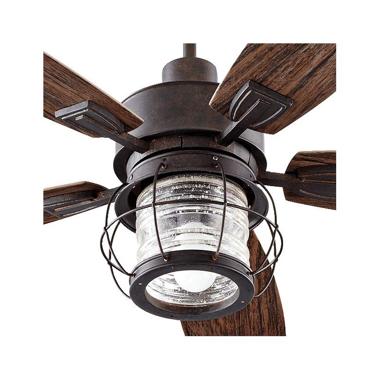 Image 3 52" Quorum Galveston Sienna Damp Rated Ceiling Fan with Wall Control more views