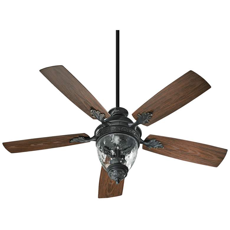 Image 1 52" Quorum Georgia Old World Wet Rated Ceiling Fan with Wall Control