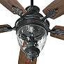 52" Quorum Georgia Old World Wet Rated Ceiling Fan with Wall Control in scene