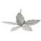 52" Quorum Monaco Studio White Patio Ceiling Fan with Pull Chain