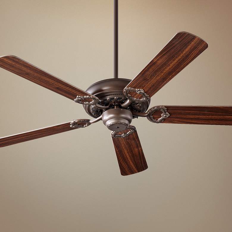 Image 1 52" Quorum Monticello Oiled Bronze Ceiling Fan with Pull Chain
