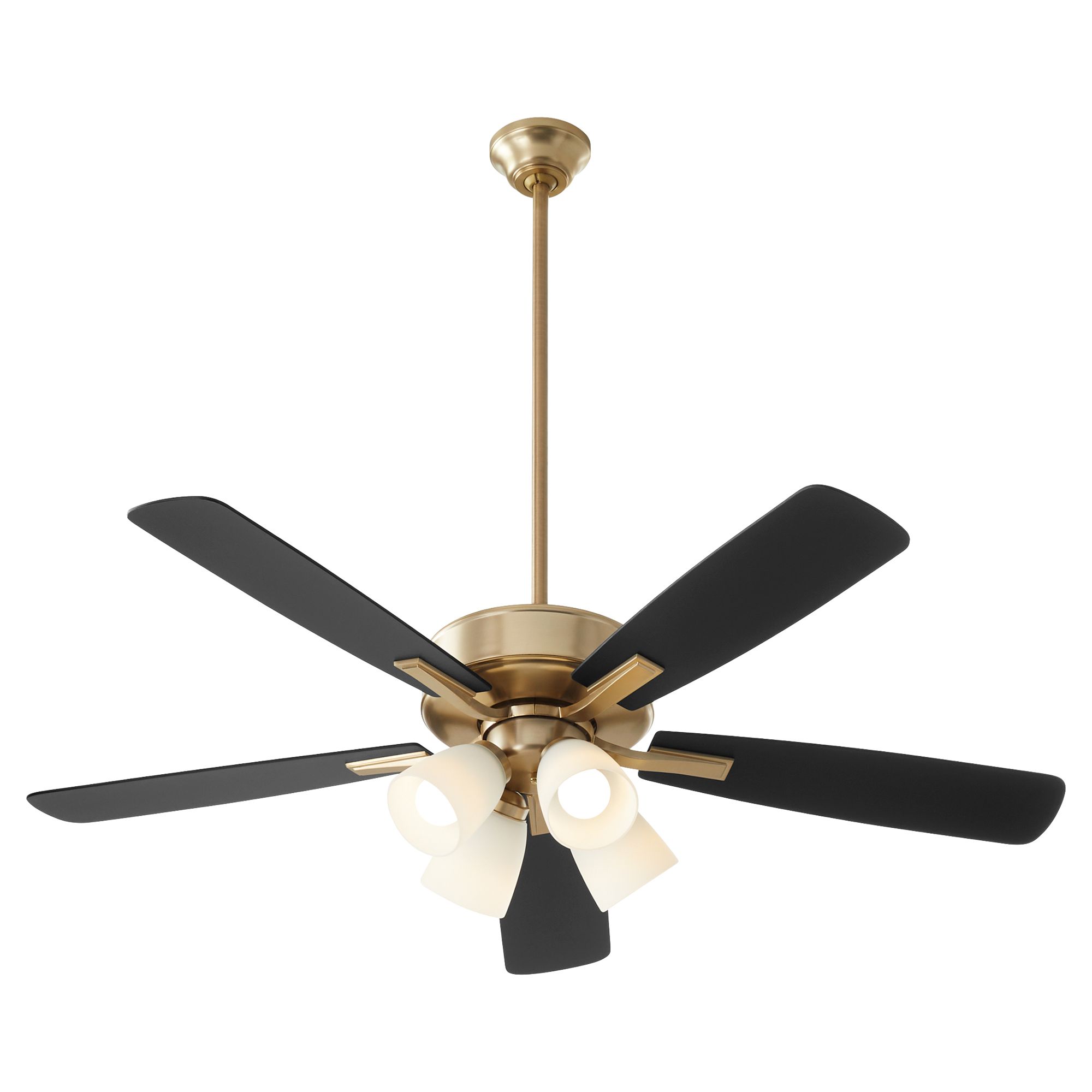 Image 2 52" Quorum Ovation Aged Brass LED Smart Ceiling Fan more views