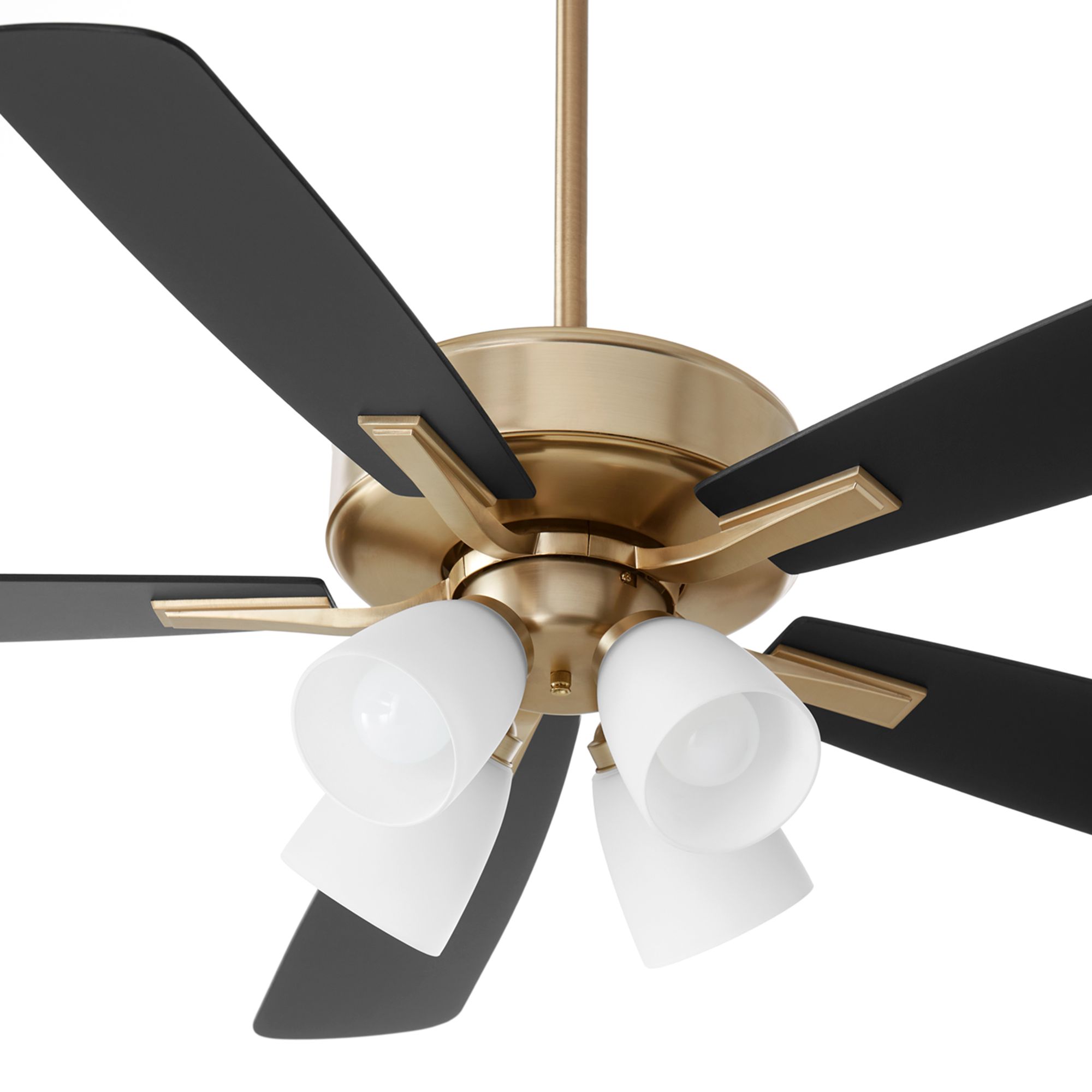 Image 3 52" Quorum Ovation Aged Brass LED Smart Ceiling Fan more views