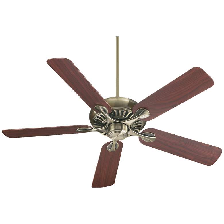 Image 1 52" Quorum Pinnacle Antique Brass Ceiling Fan