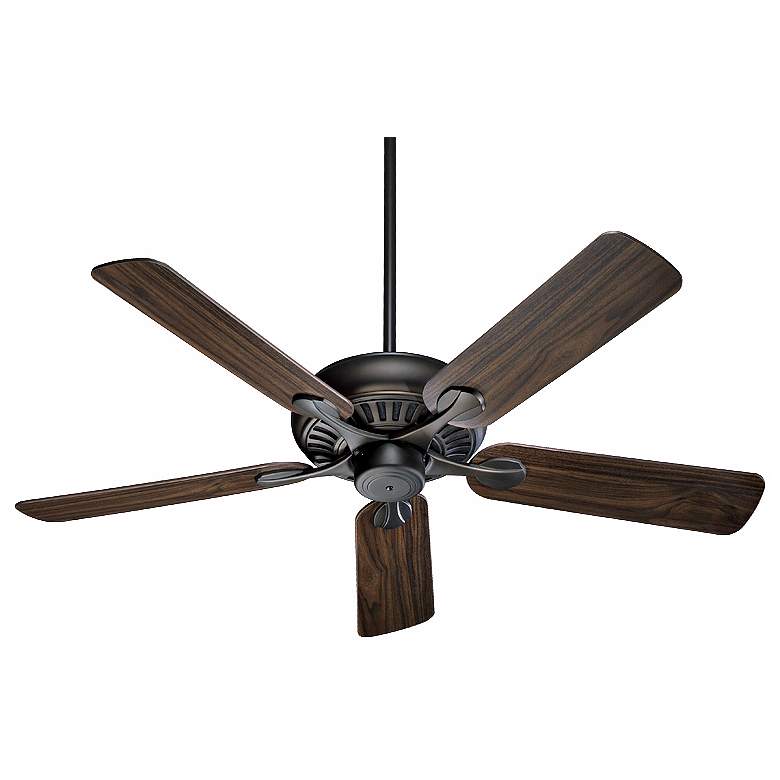 Image 3 52 inch Quorum Pinnacle Oiled Bronze Finish Ceiling Fan with Pull Chain
