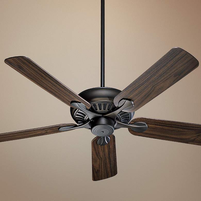 Image 2 52 inch Quorum Pinnacle Oiled Bronze Finish Ceiling Fan with Pull Chain