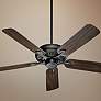 52" Quorum Pinnacle Oiled Bronze Finish Ceiling Fan with Pull Chain in scene