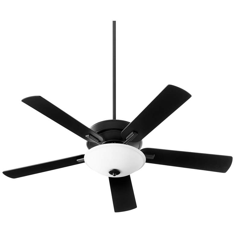 Image 2 52 inch Quorum Premier Noir LED Ceiling Fan with Pull Chain