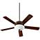 52" Quorum Premier Oiled Bronze LED Ceiling Fan with Pull Chain